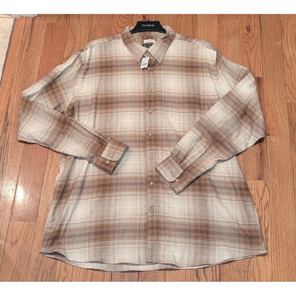 Jos. A. Bank Flannel Button Down Shirt 2XLT Cozy Workwear NWT Cabincore Fall